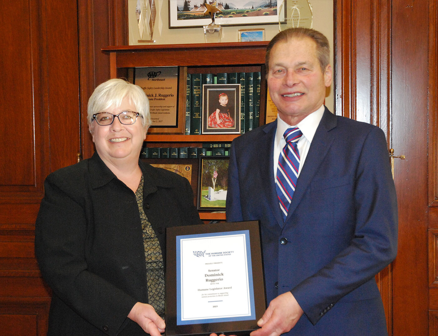 2021 Humane Society award Ruggerio